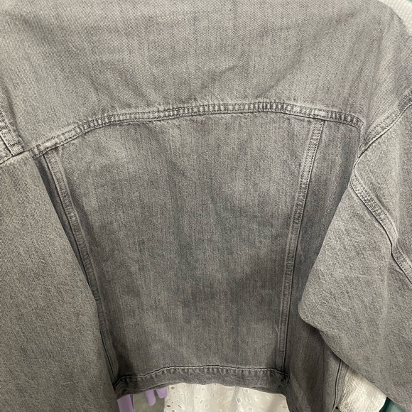 Pilcro The Weston Denim Boyfriend Jacket/ Smoke Wash/ Small - Picture 7 of 7